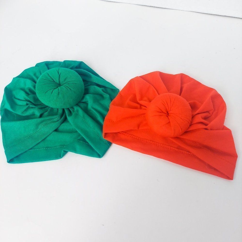 New Adorable Baby Turban Hat Soft and Stretchy Christmas Colors